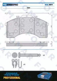 FOMAR FRICTION fo474081 -  Комплект тормозных колодок, дисковый тормоз